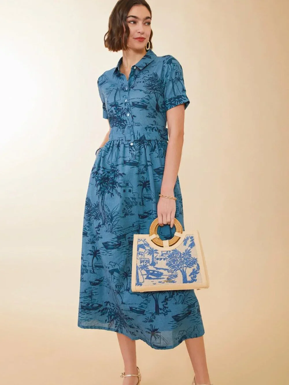 Straw Sienna Satchel| Spartina 449| Daise Seascape - Picture 5 of 6